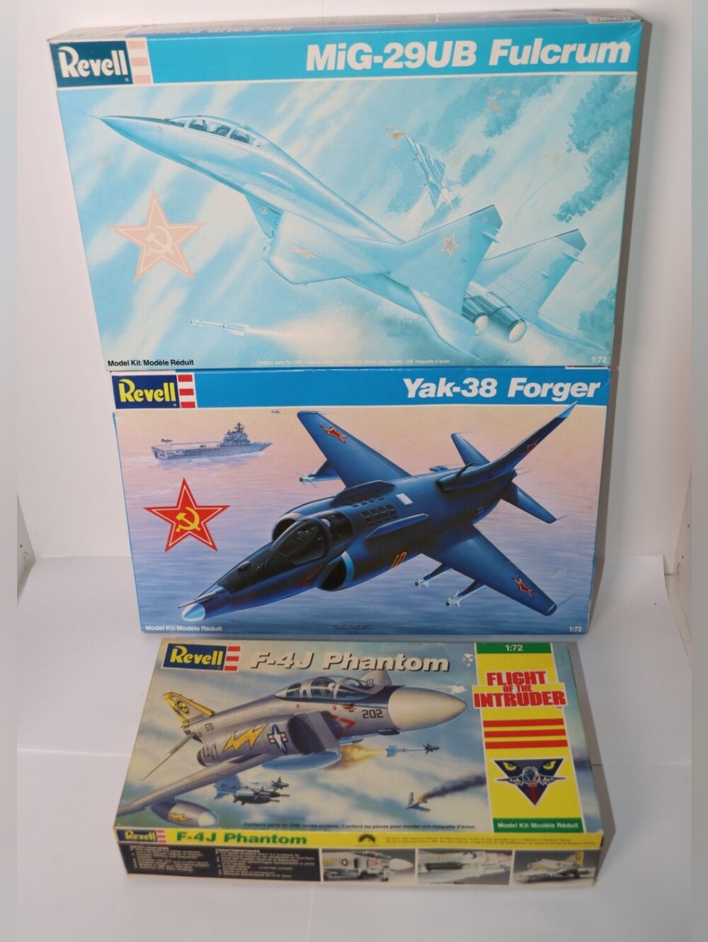 3 Vintage Revell Aircraft Model Kits (Open Box)